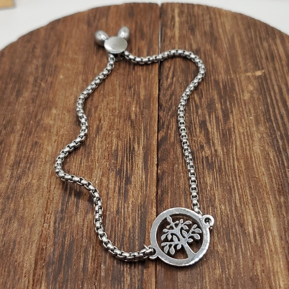 B1908 adjuster deatiling lotus tree of life‎ bracelet